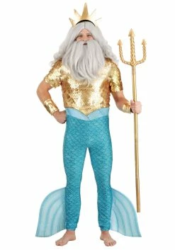 Disney The Little Mermaid King Triton Costume For Men -Disney shop adult king triton costume alt 10
