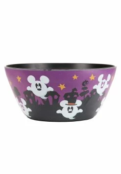 Disney Mickey Ghost Black Bamboo Tossed Salad Bowl