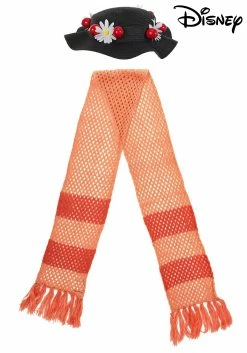 Disney Mary Poppins Classic Black Costume Hat And Scarf