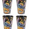 Adult Disney Stitch Jack O'Lantern Black Tumblers Set Of 4 -Disney shop disney stitch jack olantern black tumblers set of