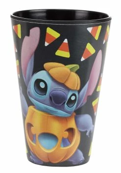 Adult Disney Stitch Jack O'Lantern Black Tumblers Set Of 4 -Disney shop disney stitch jack olantern black tumblers set of alt 2
