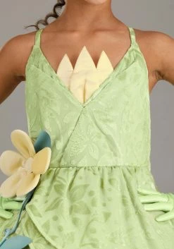 Armada Girl's Disney Deluxe The Princess And The Frog Tiana Costume -Disney shop kids deluxe tiana costume alt 2