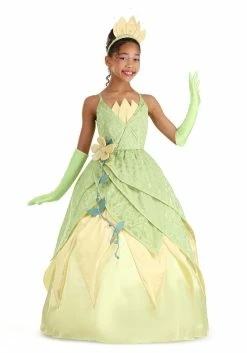 Armada Girl's Disney Deluxe The Princess And The Frog Tiana Costume -Disney shop kids deluxe tiana costume alt 9