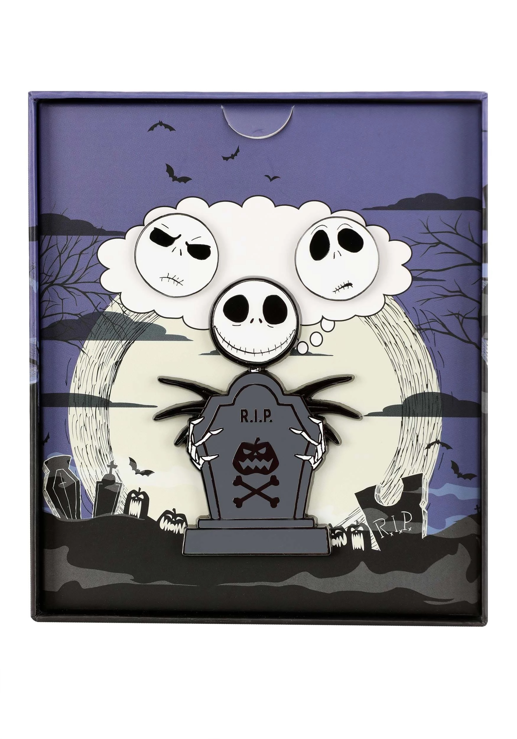 Disney Nightmare Before Christmas Jack Skellington Mixed Emotions Loungefly Enamel Pin Set 4 Disney Nightmare Before Christmas Jack Skellington Mixed Emotions Loungefly Enamel Pin Set - Image 2