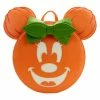 Disney Glow Face Minnie Pumpkin Loungefly Mini Backpack