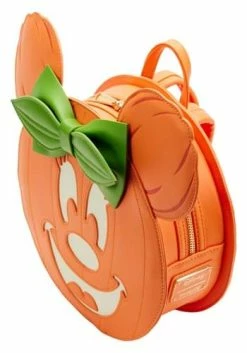 Disney Glow Face Minnie Pumpkin Loungefly Mini Backpack -Disney shop loungefly disney glow face minnie pumpkin mini bac alt 2