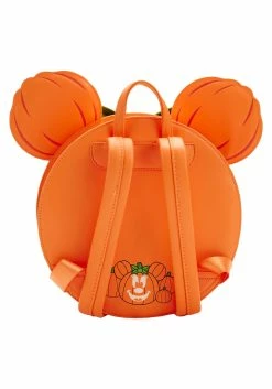 Disney Glow Face Minnie Pumpkin Loungefly Mini Backpack -Disney shop loungefly disney glow face minnie pumpkin mini bac alt 3