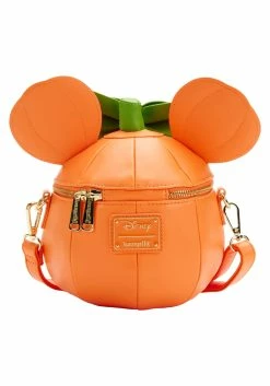 Disney Glow Face Loungefly Pumpkin Minnie Figural Crossbody Bag -Disney shop loungefly disney glow face pumpkin minnie figural alt 4