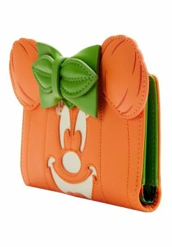 Loungefly Disney Glow Face Pumpkin Minnie Flap Wallet -Disney shop loungefly disney glow face pumpkin minnie flap wal alt 2