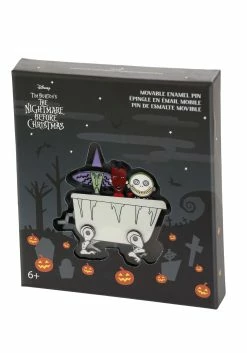 Disney The Nightmare Before Christmas Lock, Shock, & Barrel Loungefly Moving Enamel Pin