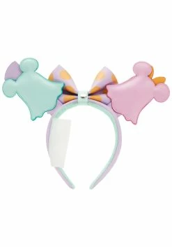 Women's Loungefly Disney Pastel Ghost Minnie And Mickey Ears Headband -Disney shop loungefly disney pastel ghost minnie and mickey headband alt