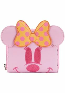 Adult Loungefly Disney Pastel Ghost Minnie Glow In The Dark Wallet