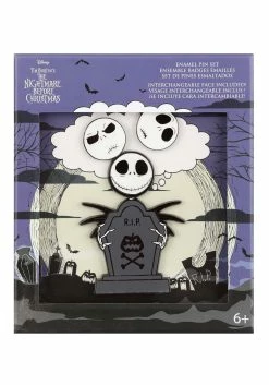 Disney Nightmare Before Christmas Jack Skellington Mixed Emotions Loungefly Enamel Pin Set