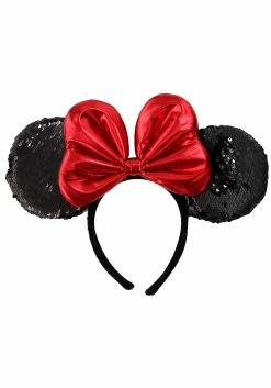 Disney Minnie Sequin Ears Red Headband -Disney shop minnie sequin ears headband alt 3