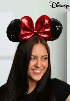 Disney Minnie Sequin Ears Red Headband
