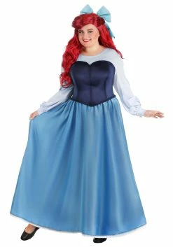 Armada Disney Plus Size Little Mermaid Ariel Costume Dress For Women -Disney shop plus size ariel blue dress costume alt 6