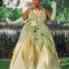 Armada Disney Princess And The Frog Women's Plus Size Deluxe Tiana Costume