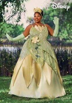 Armada Disney Princess And The Frog Women's Plus Size Deluxe Tiana Costume
