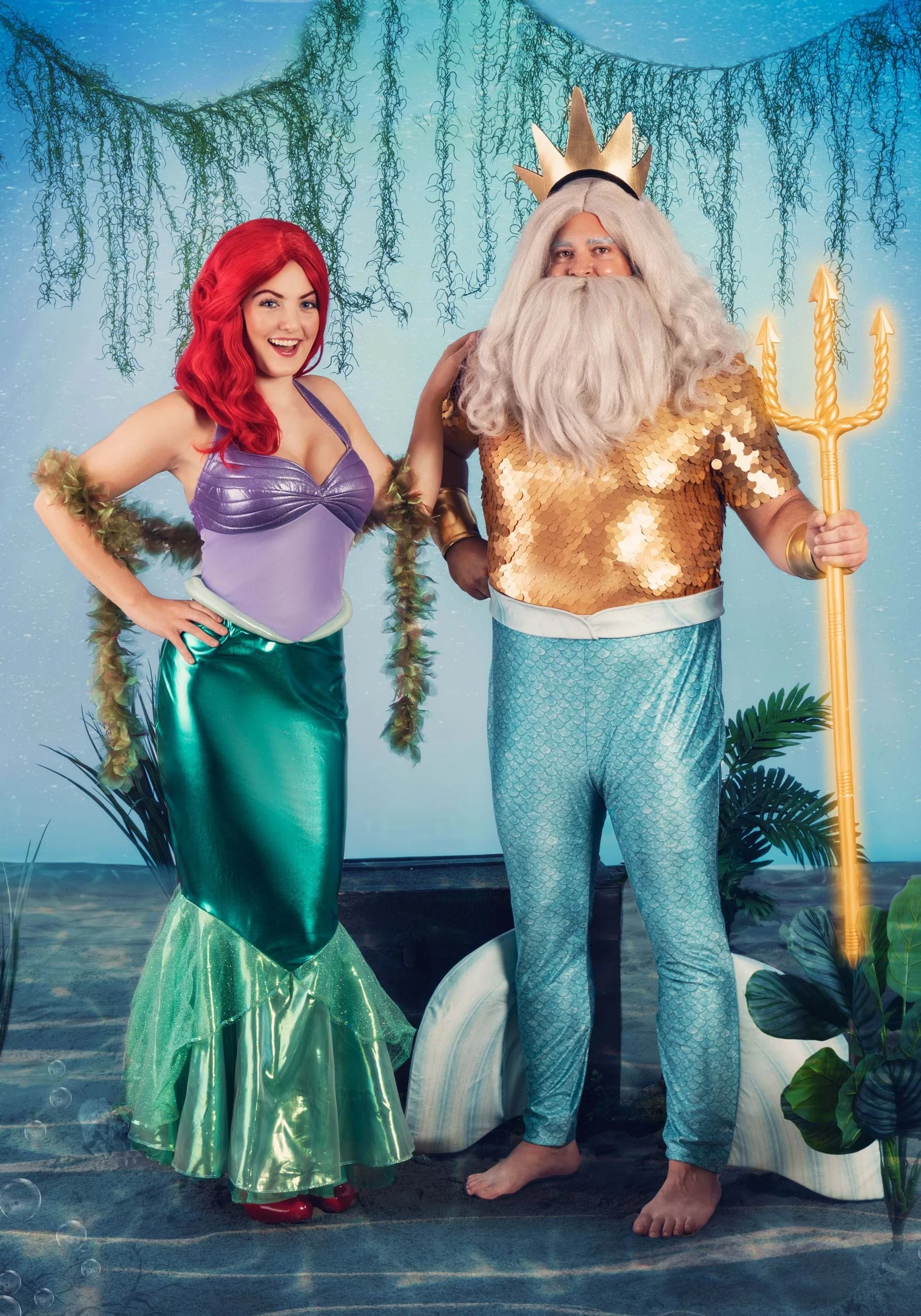 Disney Plus Size Little Mermaid King Triton Costume For Men 5 Disney Plus Size Little Mermaid King Triton Costume For Men - Image 3