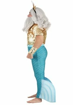 Disney Plus Size Little Mermaid King Triton Costume For Men 12 Disney Plus Size Little Mermaid King Triton Costume For Men -Disney shop plus size king triton costume alt 3
