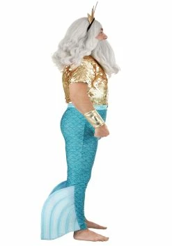 Disney Plus Size Little Mermaid King Triton Costume For Men 14 Disney Plus Size Little Mermaid King Triton Costume For Men -Disney shop plus size king triton costume alt 5