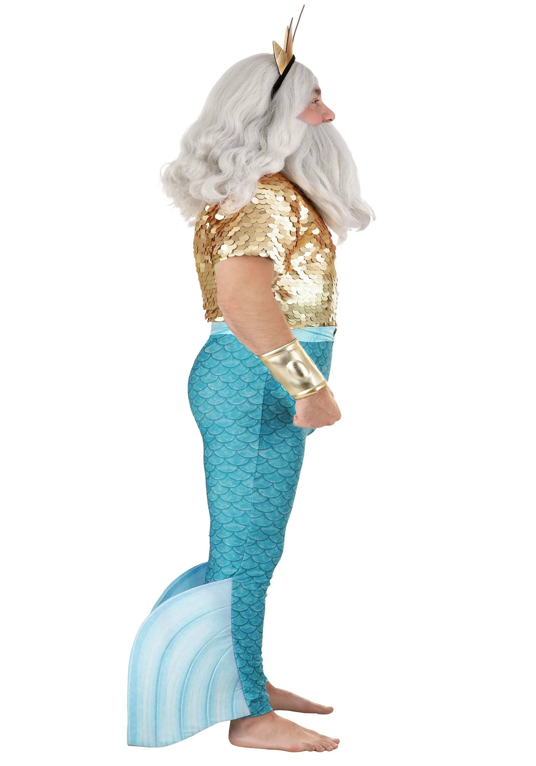 Disney Plus Size Little Mermaid King Triton Costume For Men 8 Disney Plus Size Little Mermaid King Triton Costume For Men - Image 6