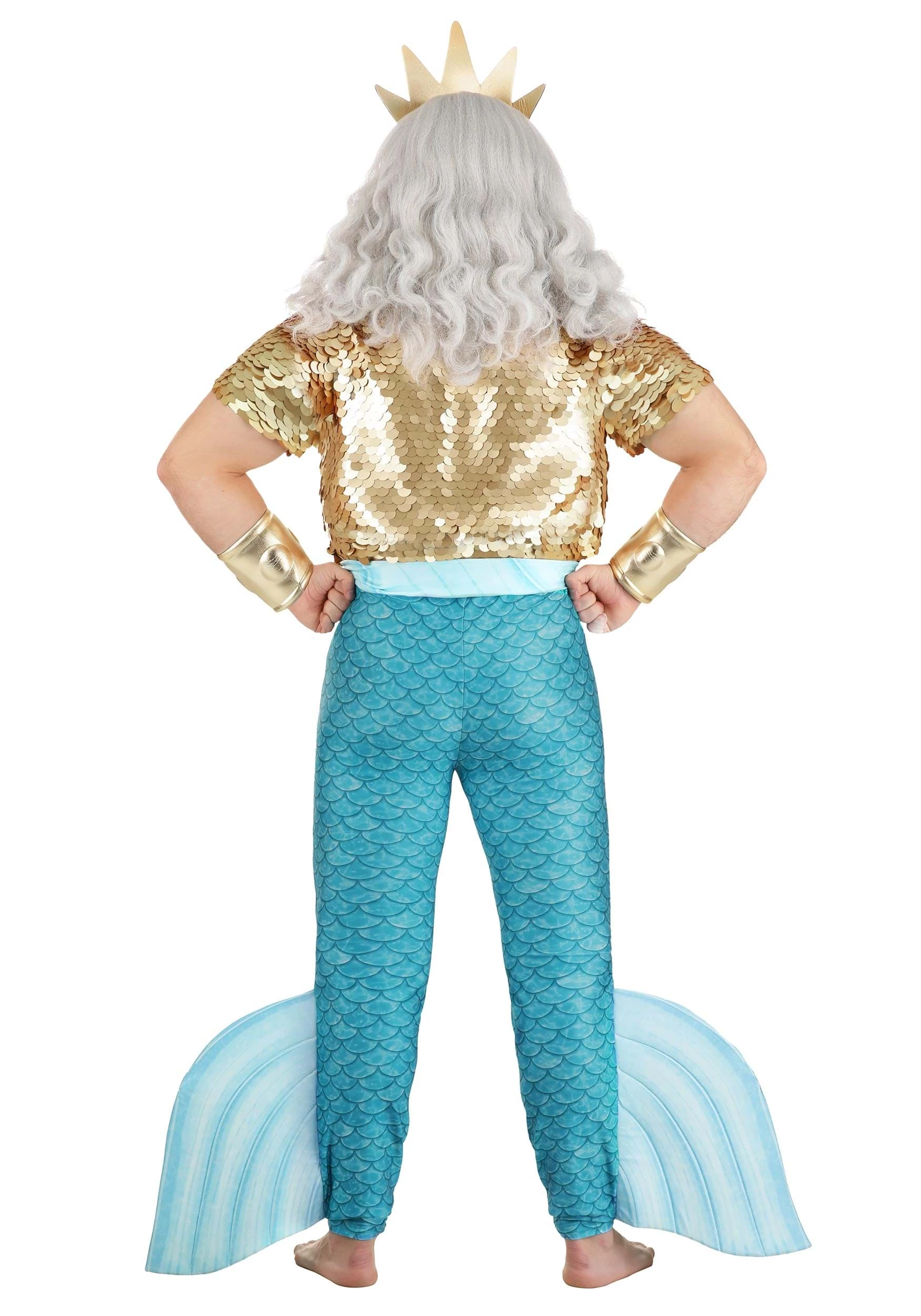 Disney Plus Size Little Mermaid King Triton Costume For Men 9 Disney Plus Size Little Mermaid King Triton Costume For Men - Image 7